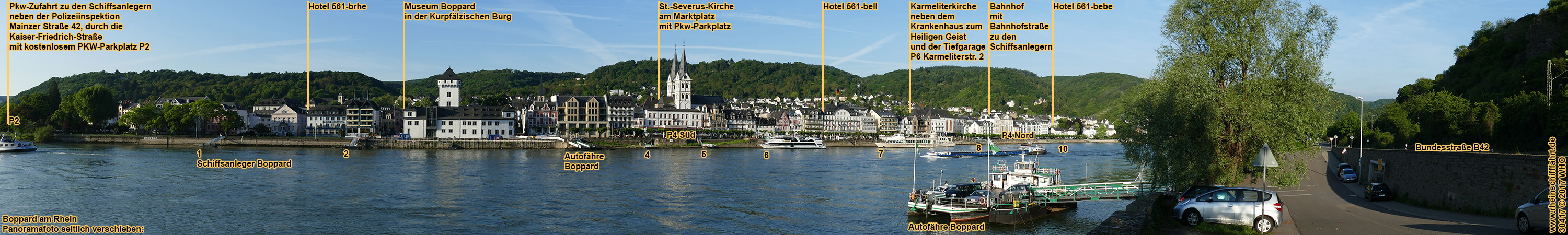 Urlaub �ber Weihnachten am Mittelrhein, Weihnachtsurlaub direkt am Rheinufer in Boppard am Rhein im Tal der Loreley