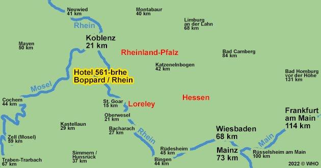 Urlaub �ber Weihnachten am Mittelrhein, Weihnachtsurlaub direkt am Rheinufer in Boppard am Rhein im Tal der Loreley
